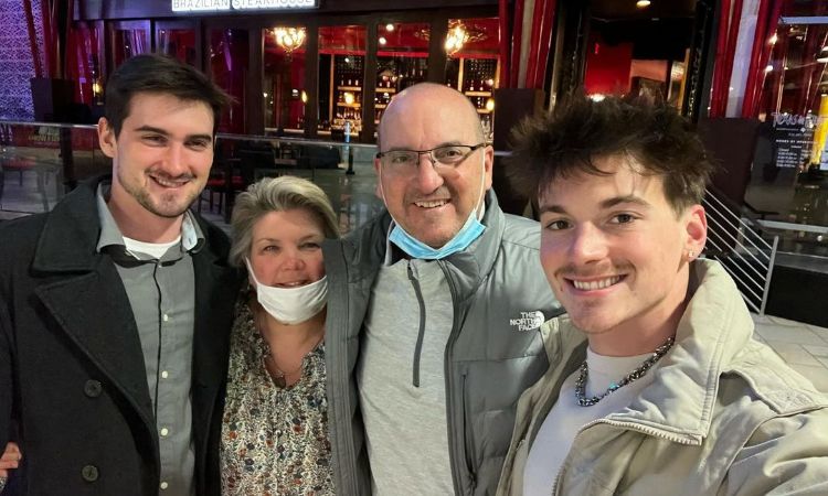 Jane Sasso with her husband, Randy Sasso, and their two children, Grainger Sasso and Griffin Sasso. 